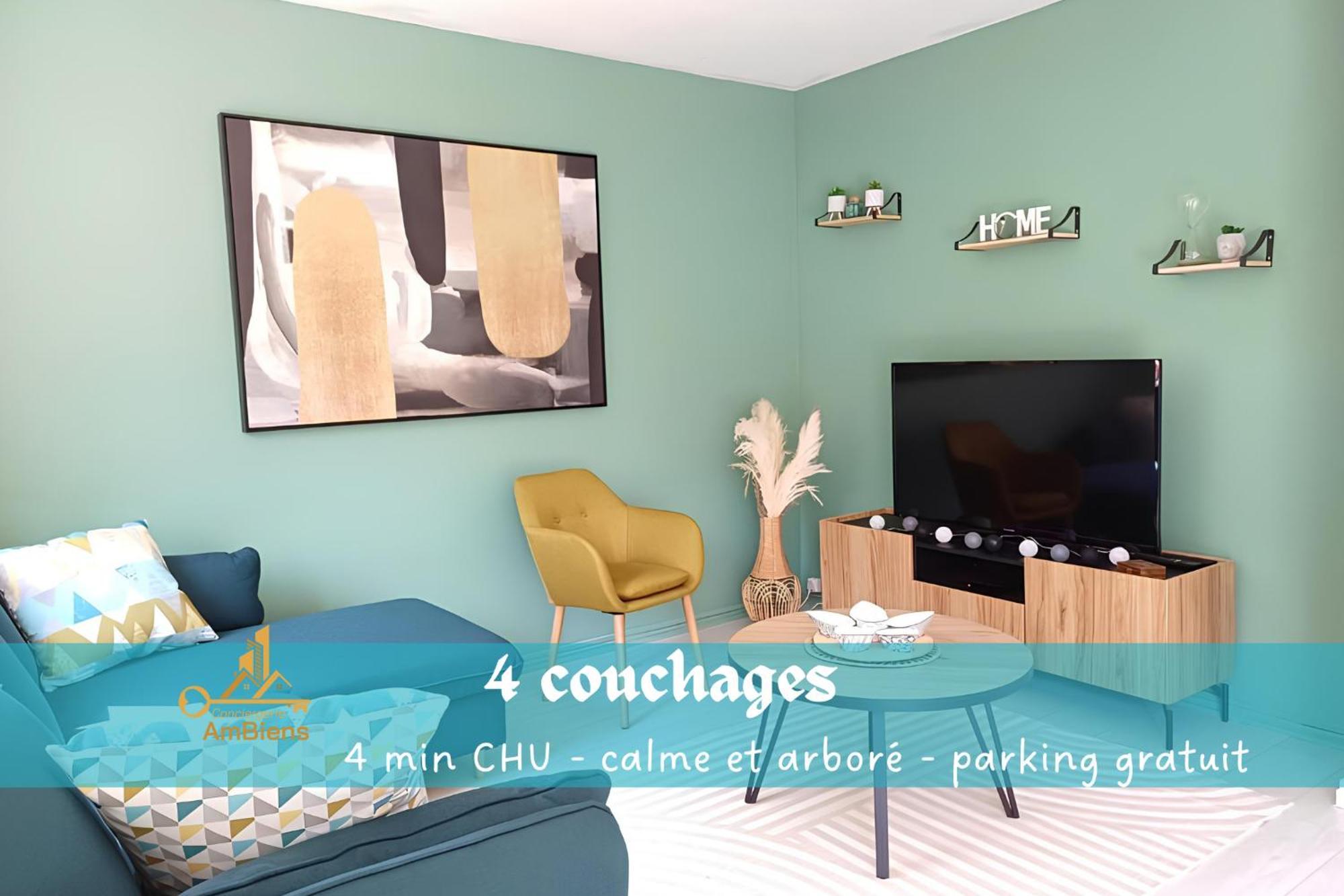 Apartamento Proche Chu - 4 Couchages - Parking Gratuit - Local Velo Amiens Exterior foto